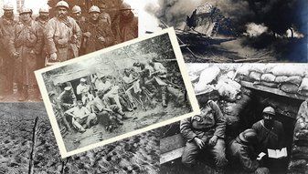5 photos d'archives de soldats sur les champs de bataille illustrent combats de la Première Guerre mondiale et la bataille de Verdun