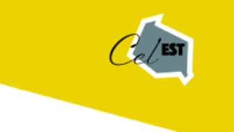 logo Cél'EST sur fond jaune