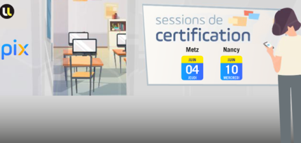 Dessin salle de certification Pix et date des sessions programmées à Metz et à Nancy