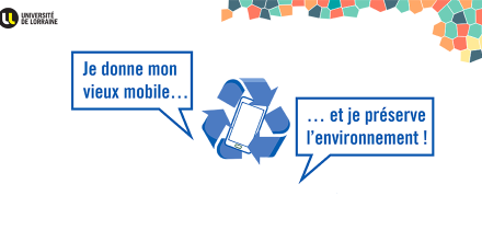 Affiche qui incite au don de téléphone