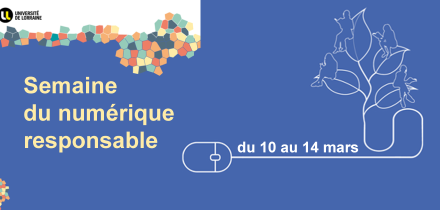 Affiche sur laquelle est écrite Semaine du numérique responsable