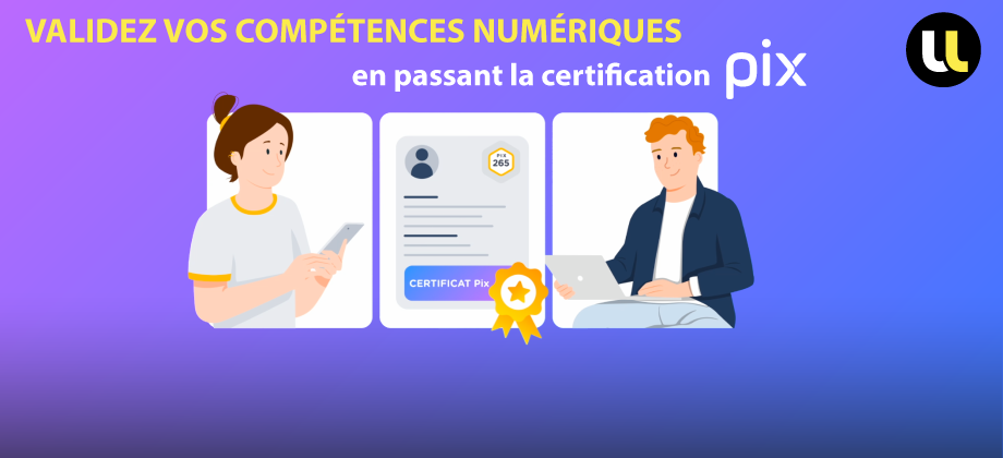 Illustration personnes qui ont passé la certification Pix